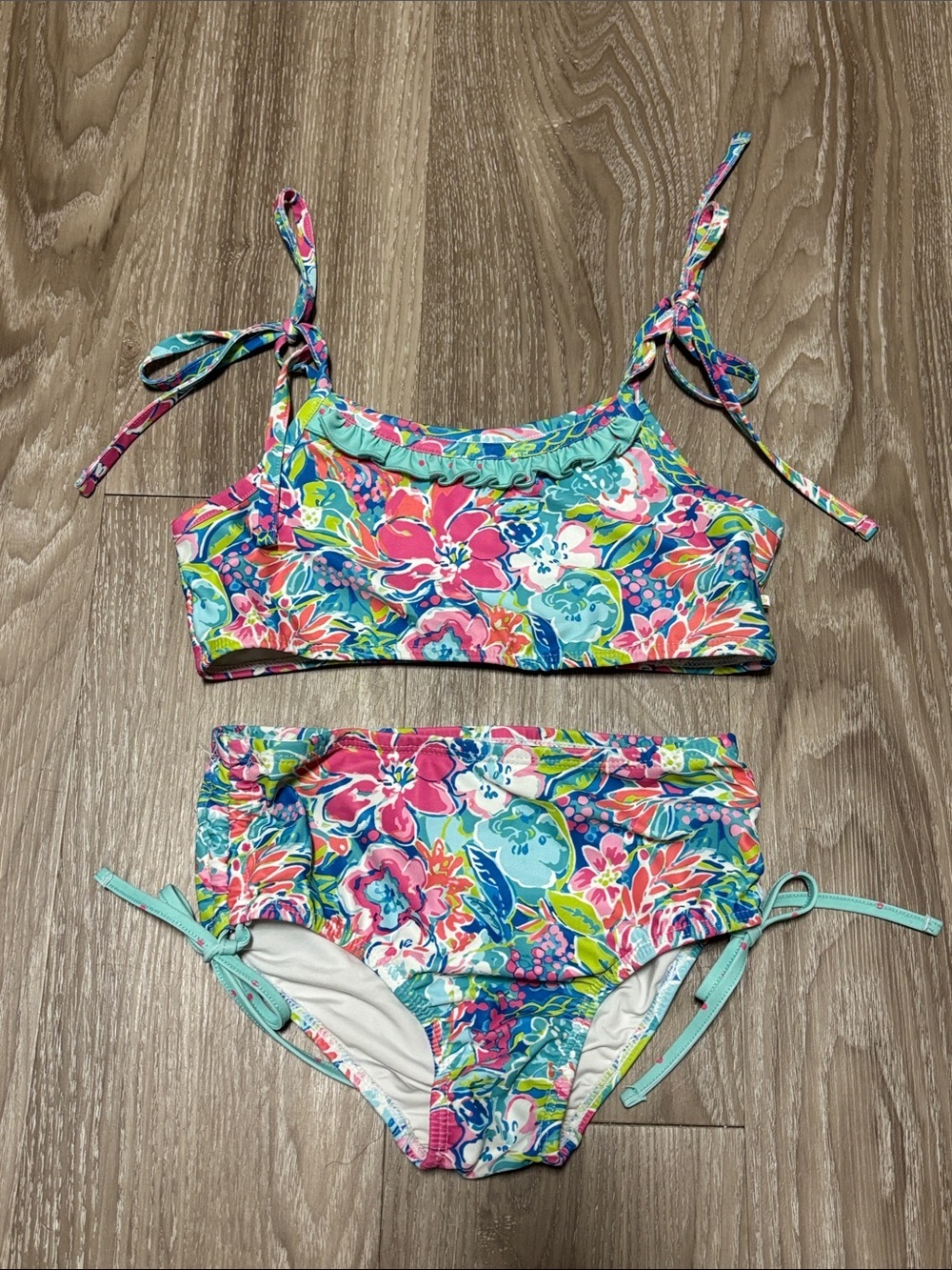 Sweet Honey Girls Youth Floral Print Two Piece Swim Suit | resort | tropical